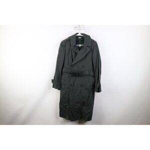 Vtg 70s Vietnam War Mens 34S Military Wool Gabardine Overcoat with Liner AG44